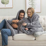 Oversized Microfiber & Sherpa Wearable Blanket