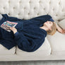 Oversized Microfiber & Sherpa Wearable Blanket