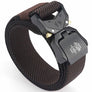 Military hikers equipped with heavy duty nylon frosted webbing with quick release tactical belt