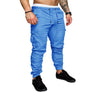 2020 casual fashion men's solid color tether elastic sports baggy pants