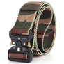 Military hikers equipped with heavy duty nylon frosted webbing with quick release tactical belt
