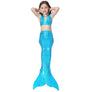3-piece Mermaid Bottom with Tail Swimsuit Set