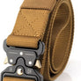 Military hikers equipped with heavy duty nylon frosted webbing with quick release tactical belt