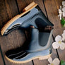 Women Waterproof Round-toe Leather Ankle Boots