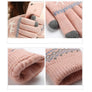 Elk Snowflake Printed Knitted Touchscreen Glove - MekMart