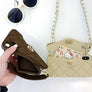 Chain lanyard bag type diagonal mobile phone case(Gift pearl chain)