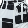 Colorblock One Shoulder Cropped Wide Pants Set