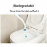 Disposable & Biodegradable Toilet Brush With Cleaning Fluid ,Toilet Cleaning System - MekMart