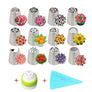 12PC Flower-Shaped Frosting Nozzles Kit