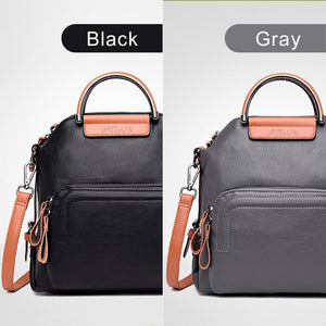 Dual-use Leather Backpack & Handbag - MekMart