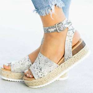 Women Summer Adjustable Buckle Platform Sandals