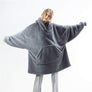 Oversized Microfiber & Sherpa Wearable Blanket