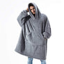 Oversized Microfiber & Sherpa Wearable Blanket