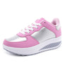 2020 autumn and winter new leather surface increased thick sole leisure travel running women's shoes