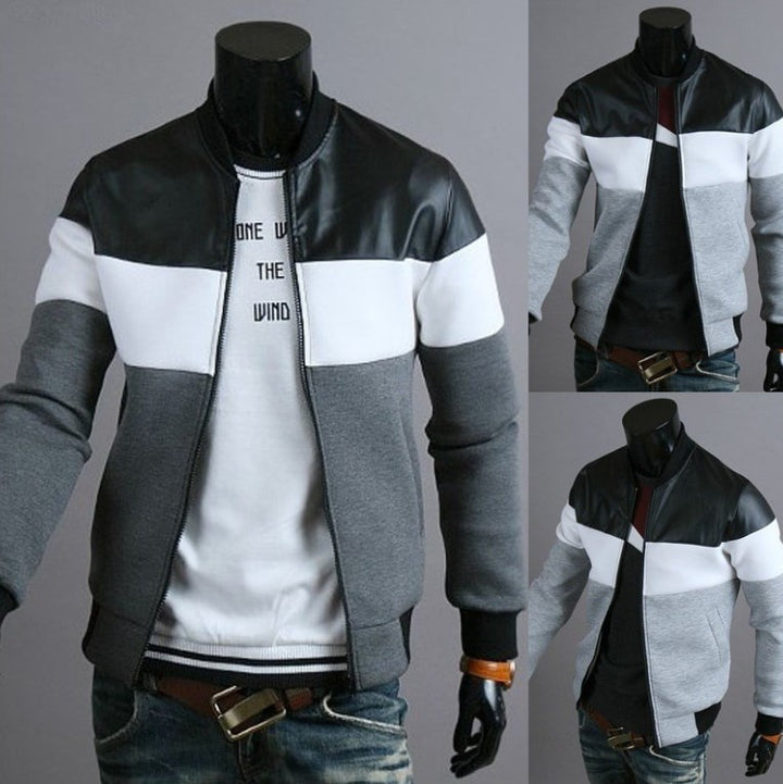 Windproof jacket in casual fashion stitching design