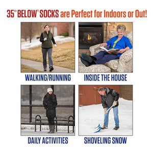 35ºF Below Ultimate Comfort Socks, 3 pairs in Black - MekMart