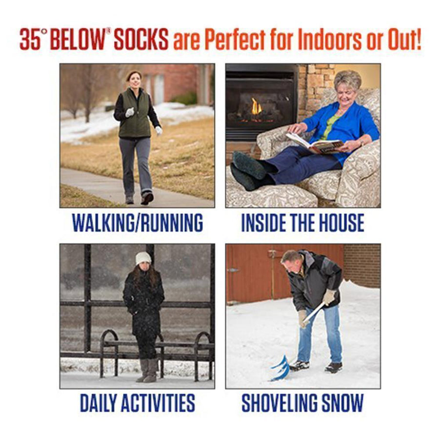 35ºF Below Ultimate Comfort Socks, 3 pairs in Black - MekMart