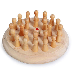 Wooden Memory Chess Game - MekMart