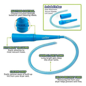 Dryer Vent Vacuum Hose Head Clean Dust Lint - MekMart