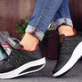 2020 autumn and winter new leather surface increased thick sole leisure travel running women's shoes