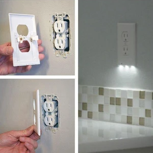 Outlet Wall Plate With LED Night Lights