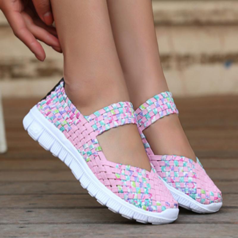 2020 Hand-woven Breathable Women Shoes