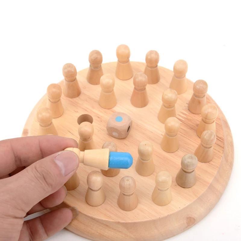 Wooden Memory Chess Game - MekMart