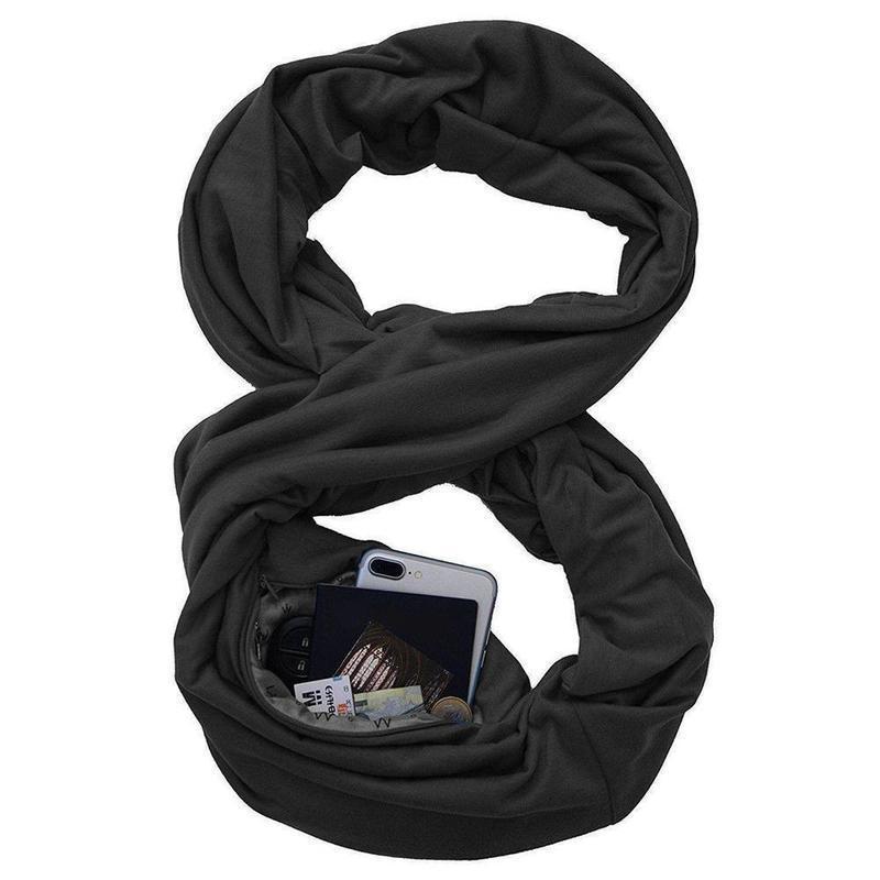 Bequee Winter Infinite Scarf With Zipped Pocket - MekMart