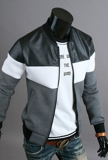 Windproof jacket in casual fashion stitching design