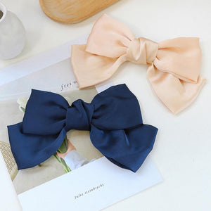 Beautiful Girls' Silk Bow Barrette Hair Clips - MekMart