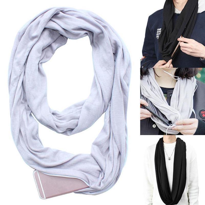 Bequee Winter Infinite Scarf With Zipped Pocket - MekMart