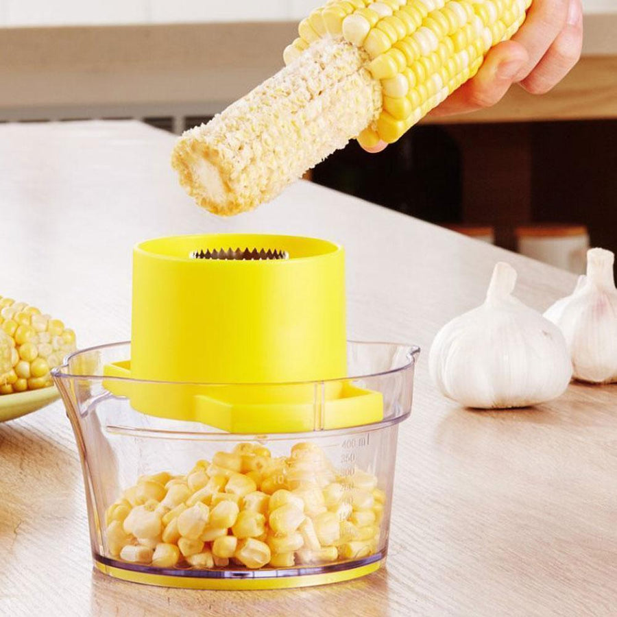 Cob Corn Stripper With Built-In Measuring Cup And Grater - MekMart