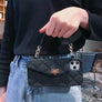 Chain lanyard bag type diagonal mobile phone case(Gift pearl chain)