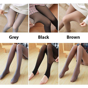 Flawless Legs Fake Translucent Warm Fleece Pantyhose - MekMart