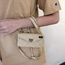Chain lanyard bag type diagonal mobile phone case(Gift pearl chain)
