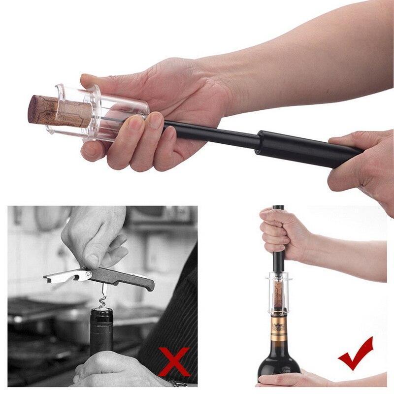 Red Wine Opener Air Pressure Cork Popper Bottle Pumps Corks Corkscrews Screw UK - MekMart