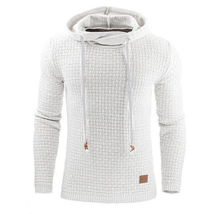 Men's oversized jacquard long-sleeved hooded sports sweatshirt jacket