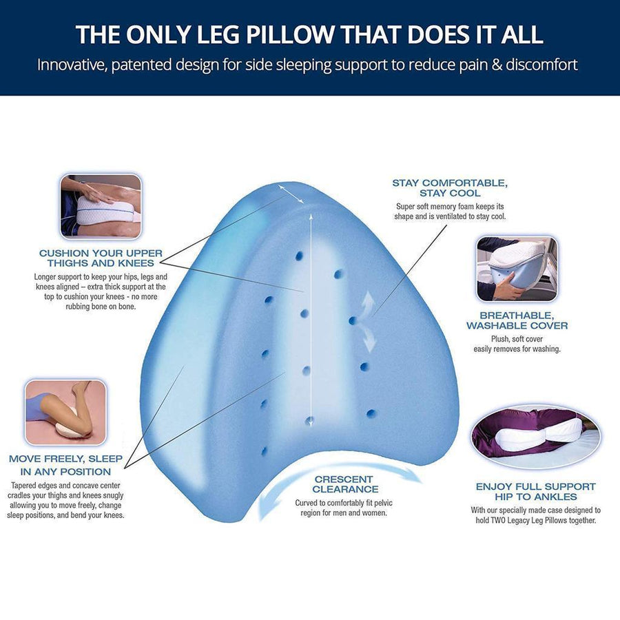 Memory Foam Knee Leg Pillow for Side Sleepers Knee Pain and Hip
