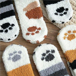 Winter Cat Claws Cute Thick Warm Sleep Floor Socks - MekMart